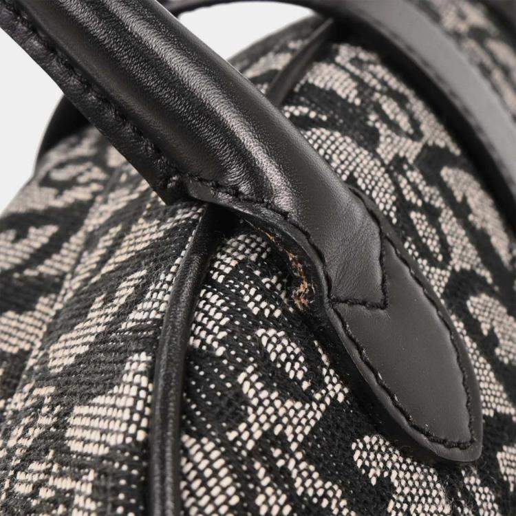 Pre Owned Christian Dior Black Double Saddle Trotter Handbag 05-MA-0092