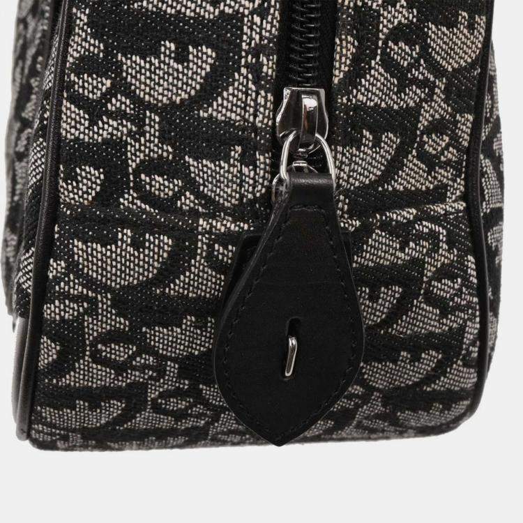 Pre Owned Christian Dior Black Double Saddle Trotter Handbag 05-MA-0092