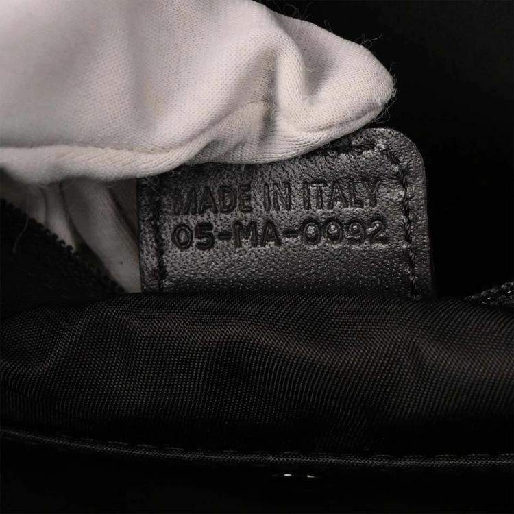 Pre Owned Christian Dior Black Double Saddle Trotter Handbag 05-MA-0092