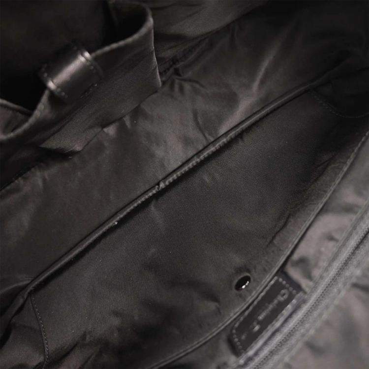 Pre Owned Christian Dior Black Double Saddle Trotter Handbag 05-MA-0092