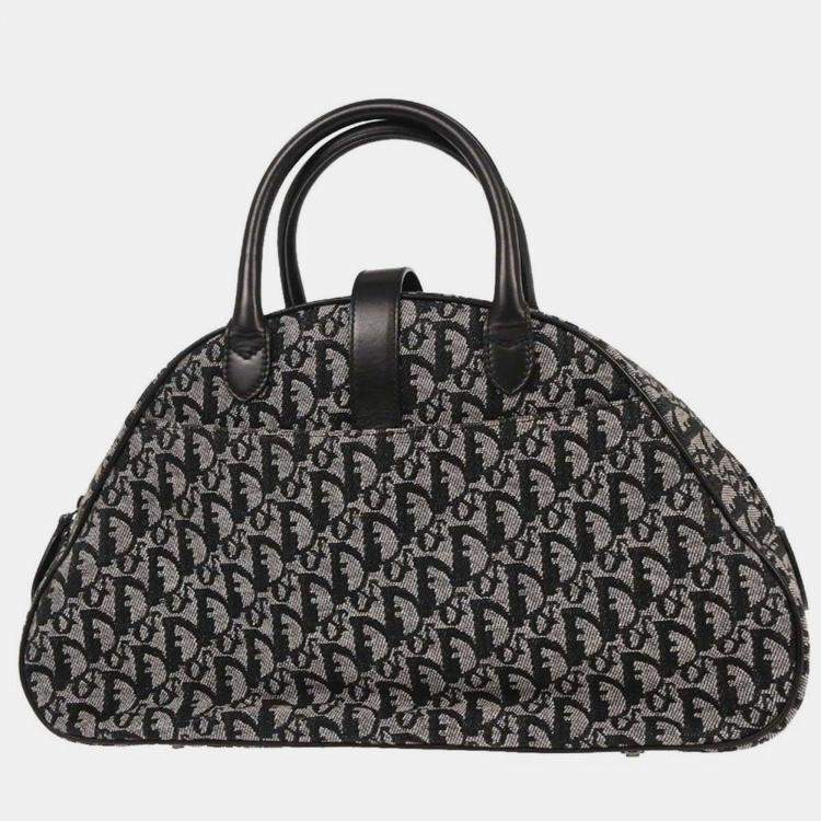 Pre Owned Christian Dior Black Double Saddle Trotter Handbag 05-MA-0092