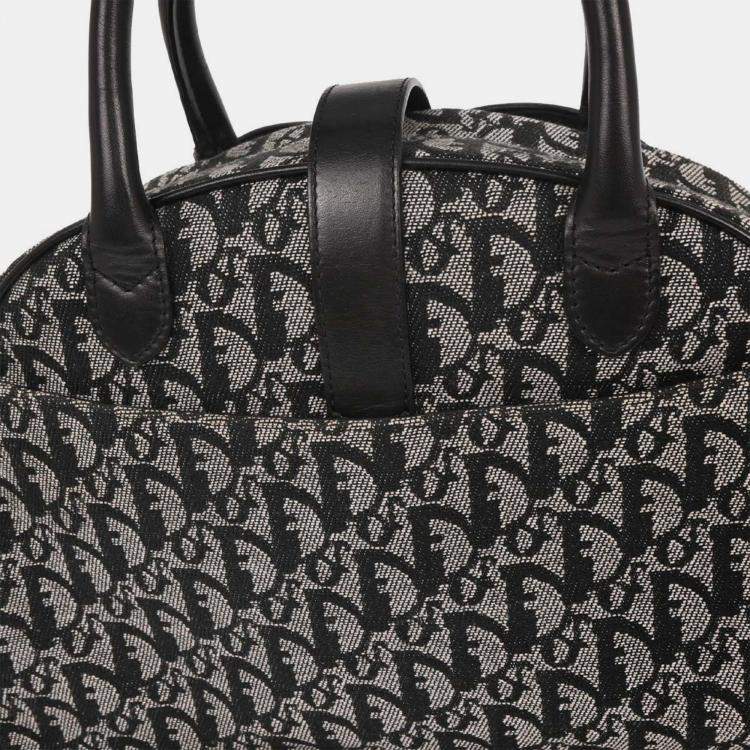Pre Owned Christian Dior Black Double Saddle Trotter Handbag 05-MA-0092