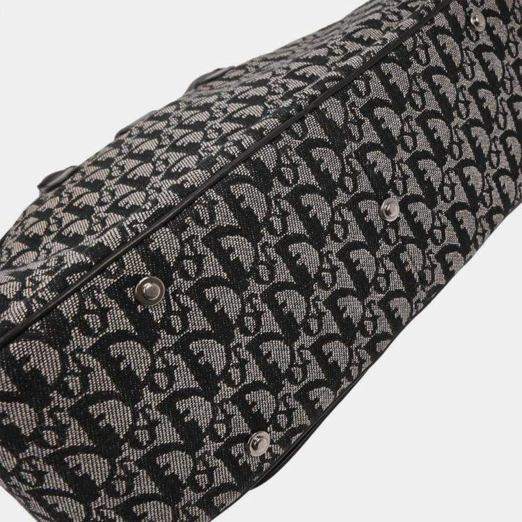 Pre Owned Christian Dior Black Double Saddle Trotter Handbag 05-MA-0092