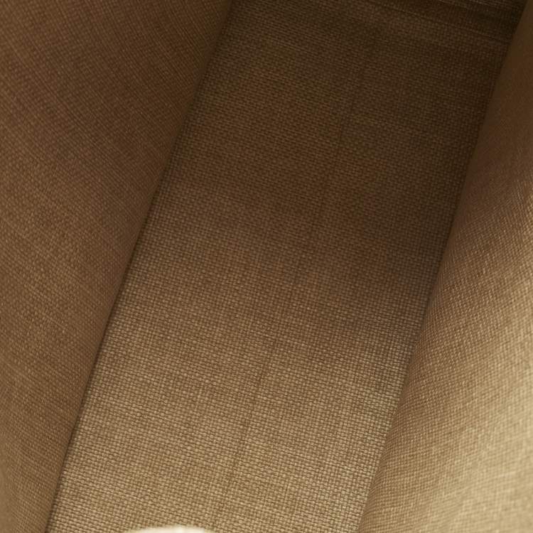 Pre Owned Dior Cream Embroidered Raffia Large Book Tote