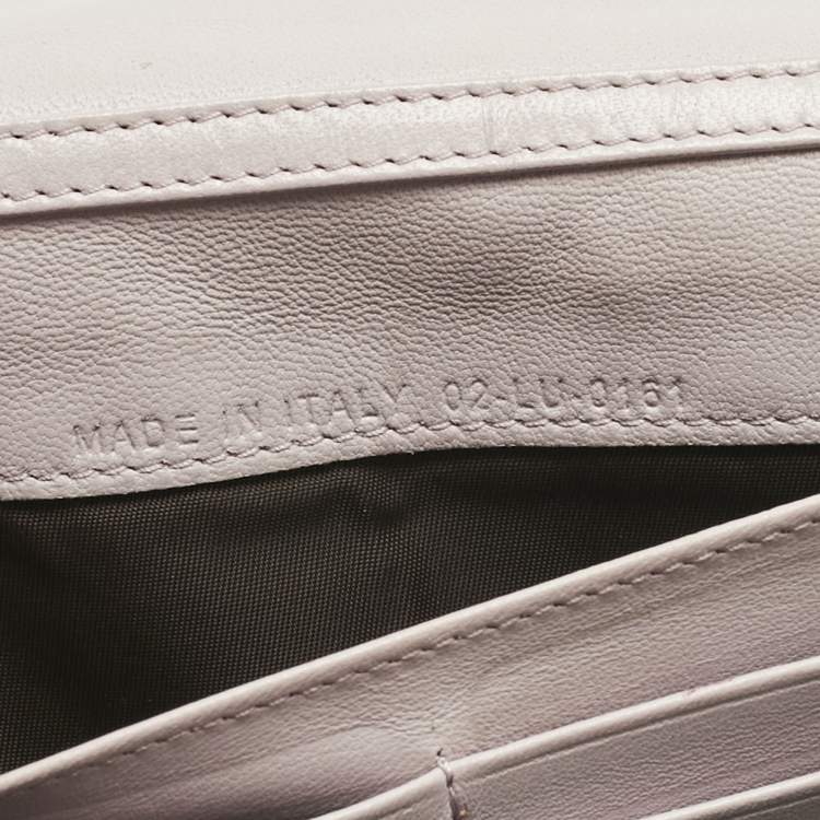 Pre Owned Dior Light Pink Cannage Leather Lady Dior Rendezvous Wallet on Chain