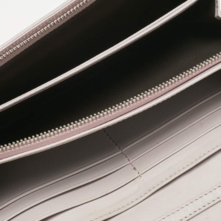 Pre Owned Dior Light Pink Cannage Leather Lady Dior Rendezvous Wallet on Chain