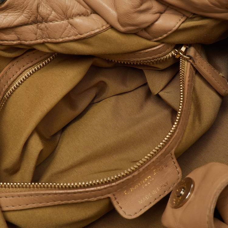 Pre Owned Dior Beige Cannage Leather Le Trente Shoulder Bag