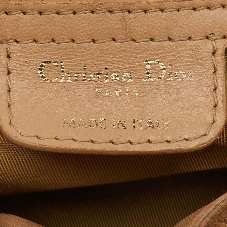 Pre Owned Dior Beige Cannage Leather Le Trente Shoulder Bag