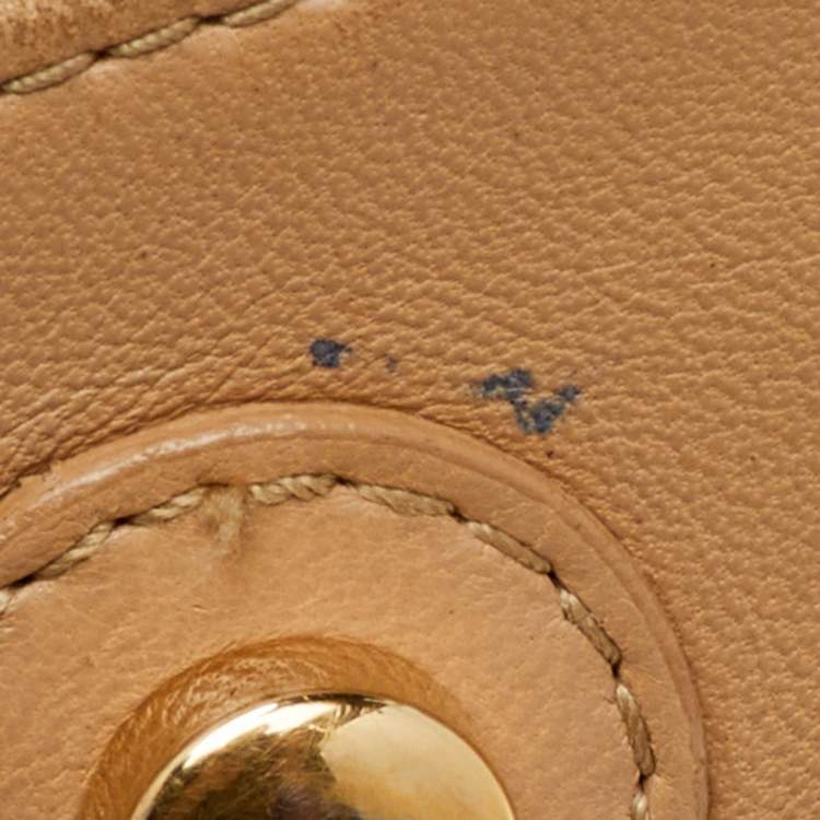 Pre Owned Dior Beige Cannage Leather Le Trente Shoulder Bag