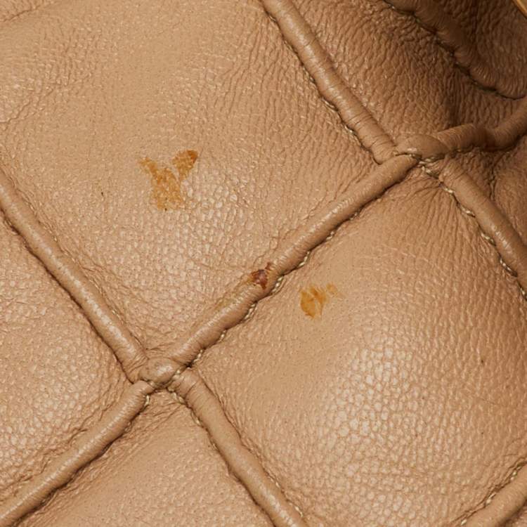 Pre Owned Dior Beige Cannage Leather Le Trente Shoulder Bag