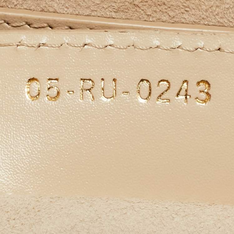 Pre Owned Dior Beige Leather CD Signature Flap Crossbody Bag