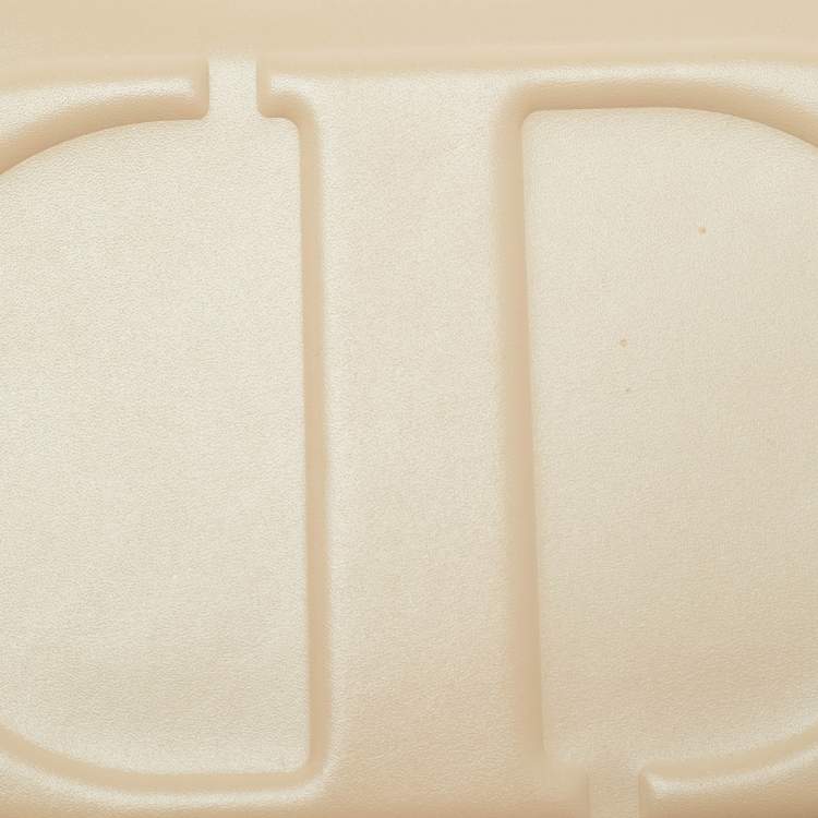 Pre Owned Dior Beige Leather CD Signature Flap Crossbody Bag