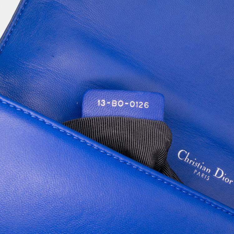 Pre Owned Dior Blue Medium Lambskin Diorama Flap