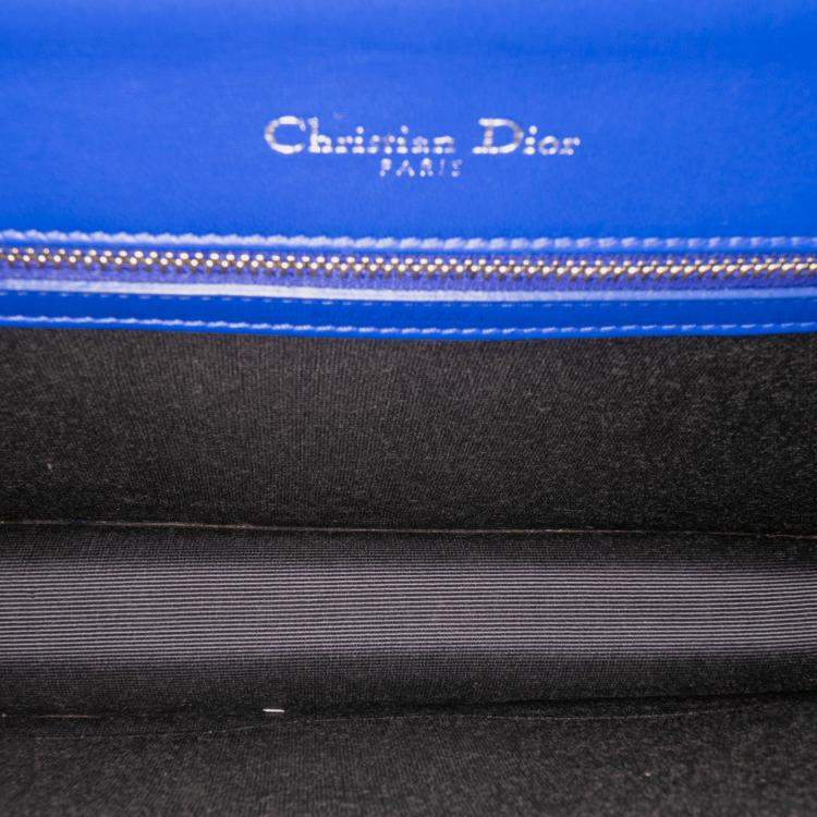 Pre Owned Dior Blue Medium Lambskin Diorama Flap