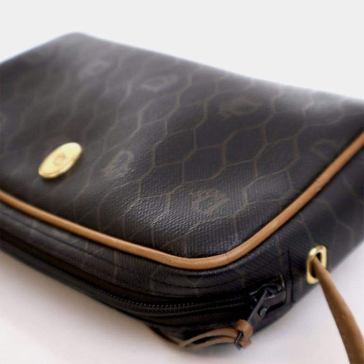 مملوكة مسبقًا Dior Vintage Canvas Honeycomb Shoulder Bag