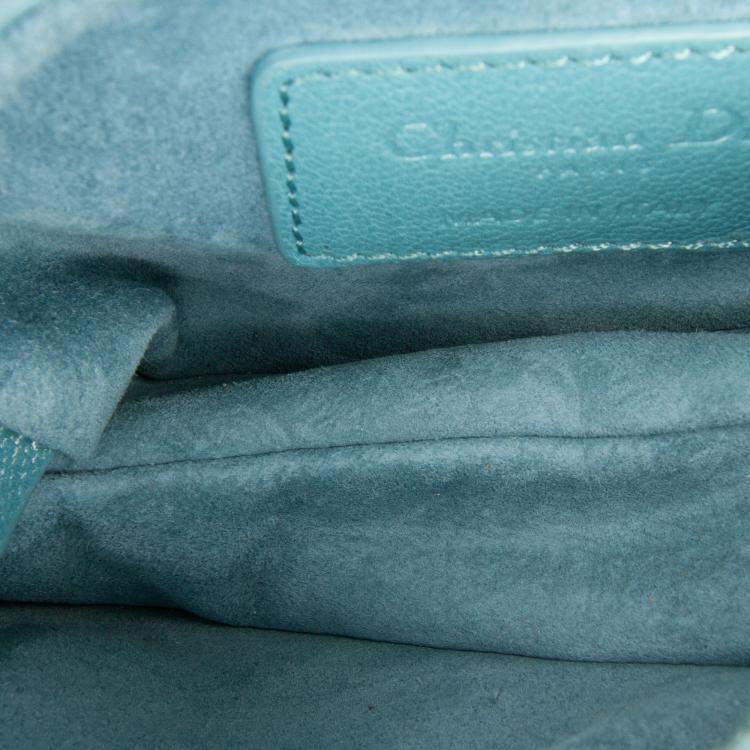 Pre Owned Dior Blue Micro Goatskin Saddle Bag