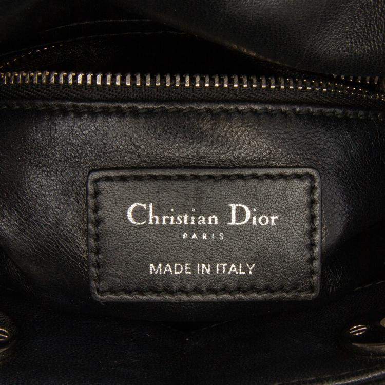 Pre Owned Dior Pink Mini Patent Sequined Lady Dior