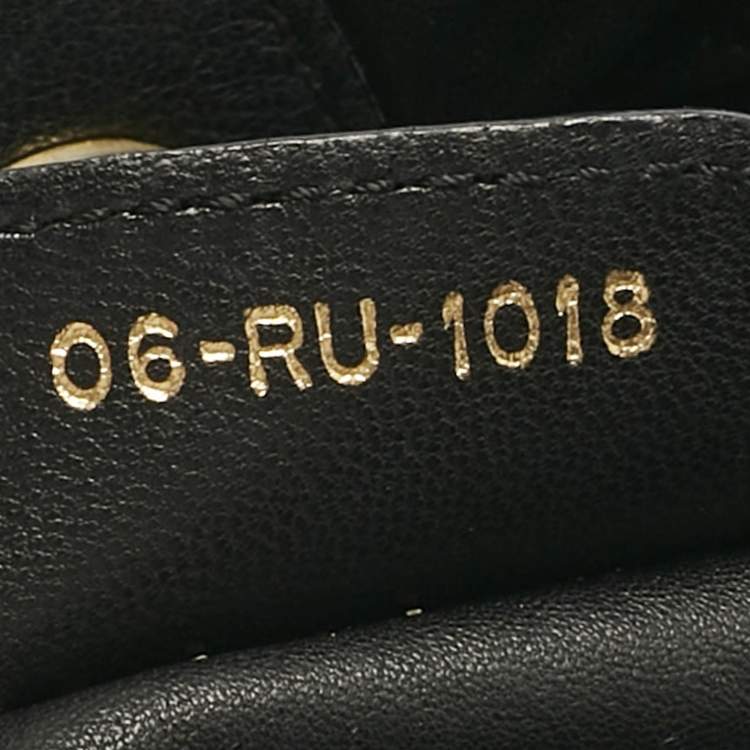 Pre Owned Dior Black Woven Leather Lady Dior Soft Hobo