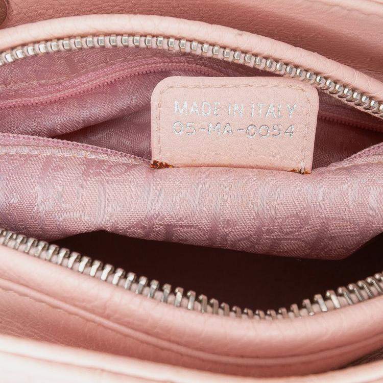Pre Owned Dior Pink Medium Calfskin Cannage Stitched Lady Dior