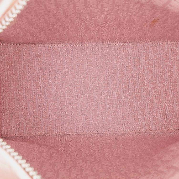 Pre Owned Dior Pink Medium Calfskin Cannage Stitched Lady Dior