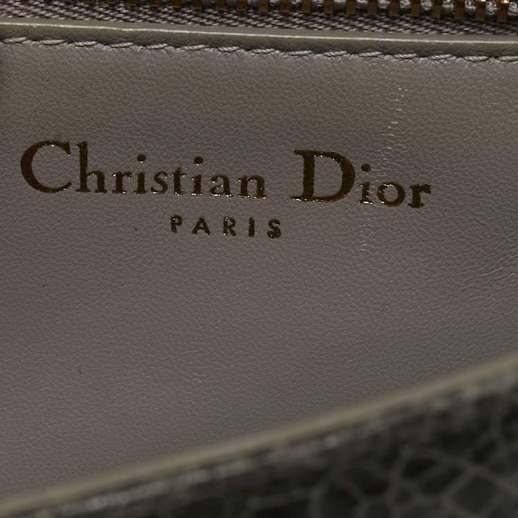 Pre Owned Dior Green Ceramic Effect Leather Diorama Club Shoulder Bag