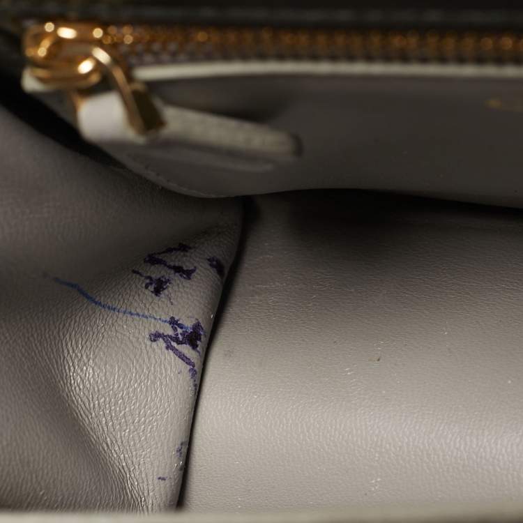 Pre Owned Dior Green Ceramic Effect Leather Diorama Club Shoulder Bag