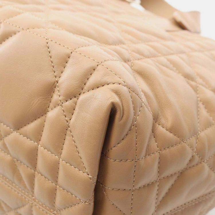 Pre Owned Christian Dior Toujours Medium Handbag Leather Beige