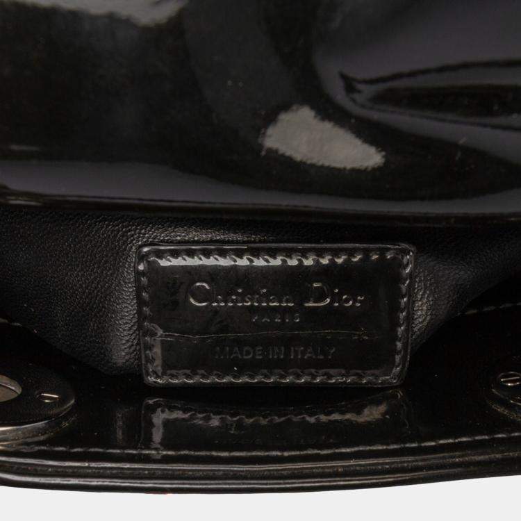 Pre Owned Dior Mini Multicolor Metallic Fabric and Patent Leather Lady Dior