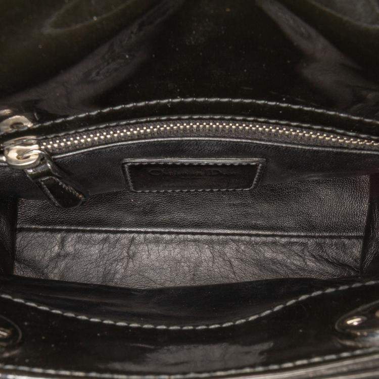 Pre Owned Dior Mini Multicolor Metallic Fabric and Patent Leather Lady Dior