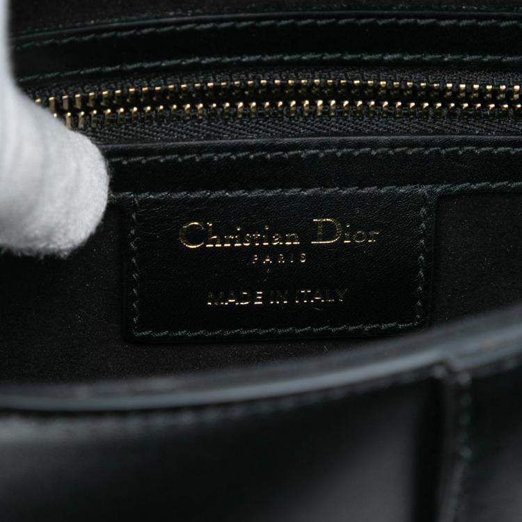 Pre Owned Dior Black Mini Leather Saddle Bag