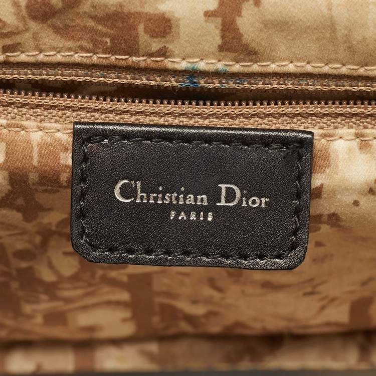 Pre Owned Dior Black Leather Detective Frame Bag