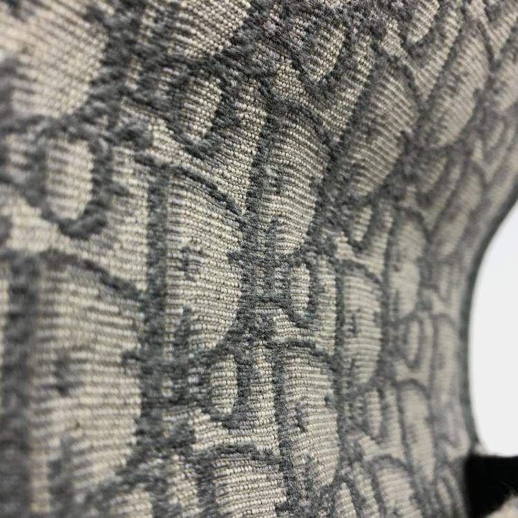 Pre Owned Christian Dior Dior Cd Logo Montaigne Oblique Green/Grey Canvas Leather Shoulder Bag