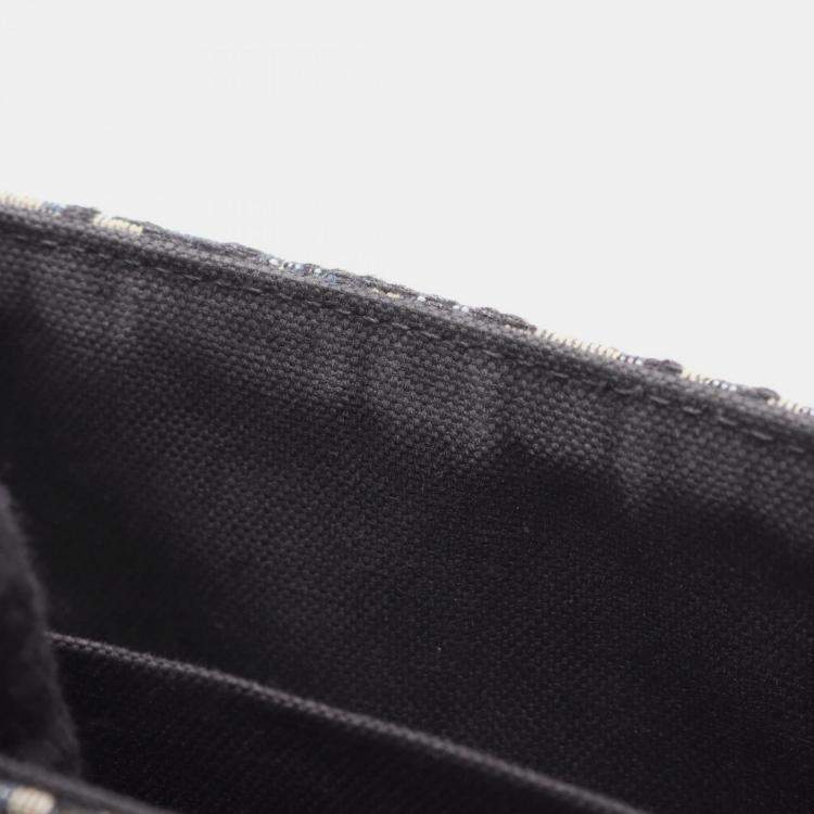 Pre Owned Christian Dior Dior 30 Montaigne Oblique Shoulder Bag Canvas And Leather Beige Navy Black