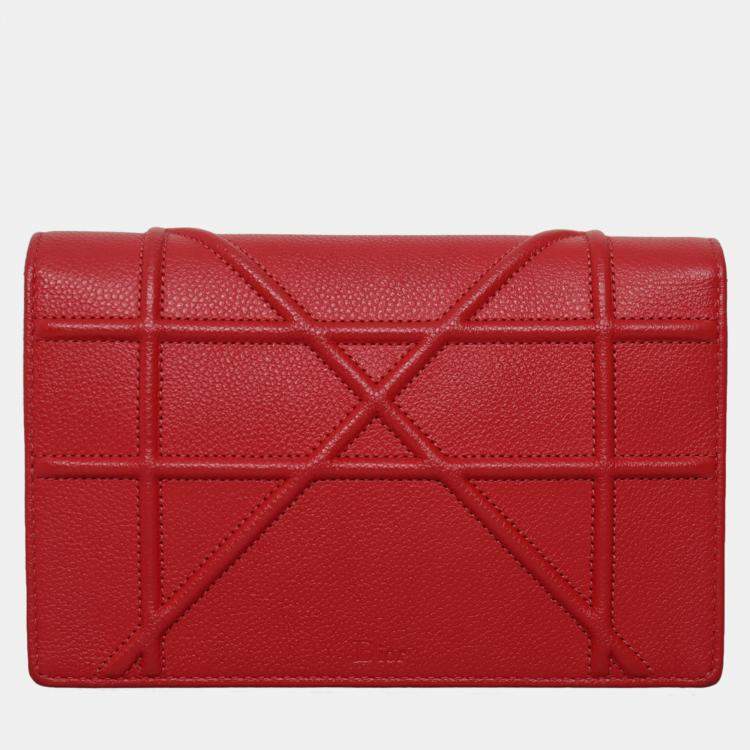 Pre Owned Diorama Wallet On Chain Pouch Bag