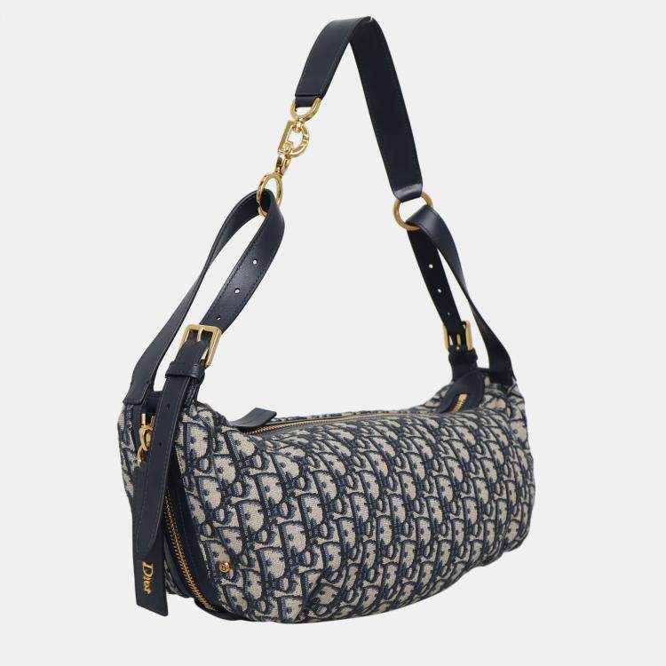Pre Owned Oblique D-Journey Medium Canvas Shoulder Bag