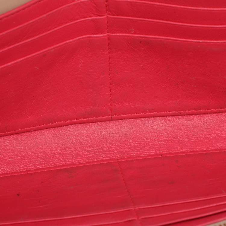 Pre Owned Dior Beige Cannage Leather Miss Dior Promenade Wallet on Chain