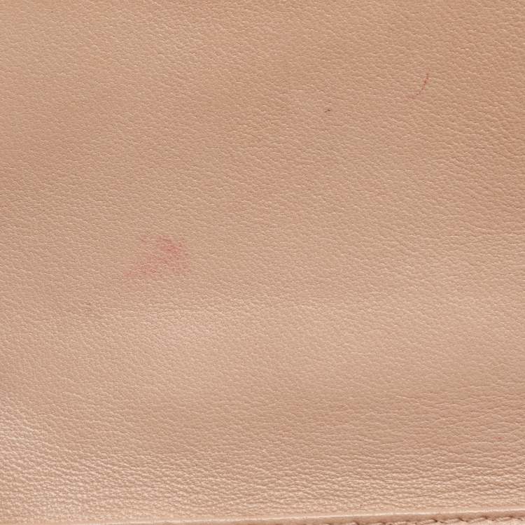 Pre Owned Dior Beige Cannage Leather Miss Dior Promenade Wallet on Chain