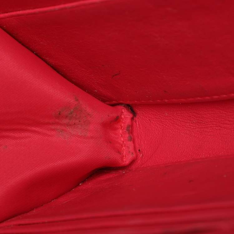 Pre Owned Dior Beige Cannage Leather Miss Dior Promenade Wallet on Chain