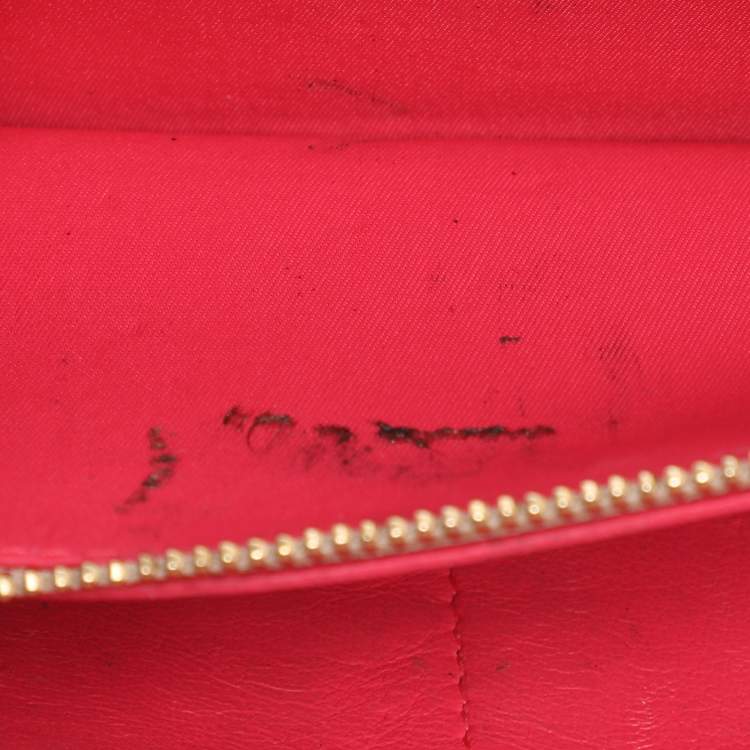 Pre Owned Dior Beige Cannage Leather Miss Dior Promenade Wallet on Chain