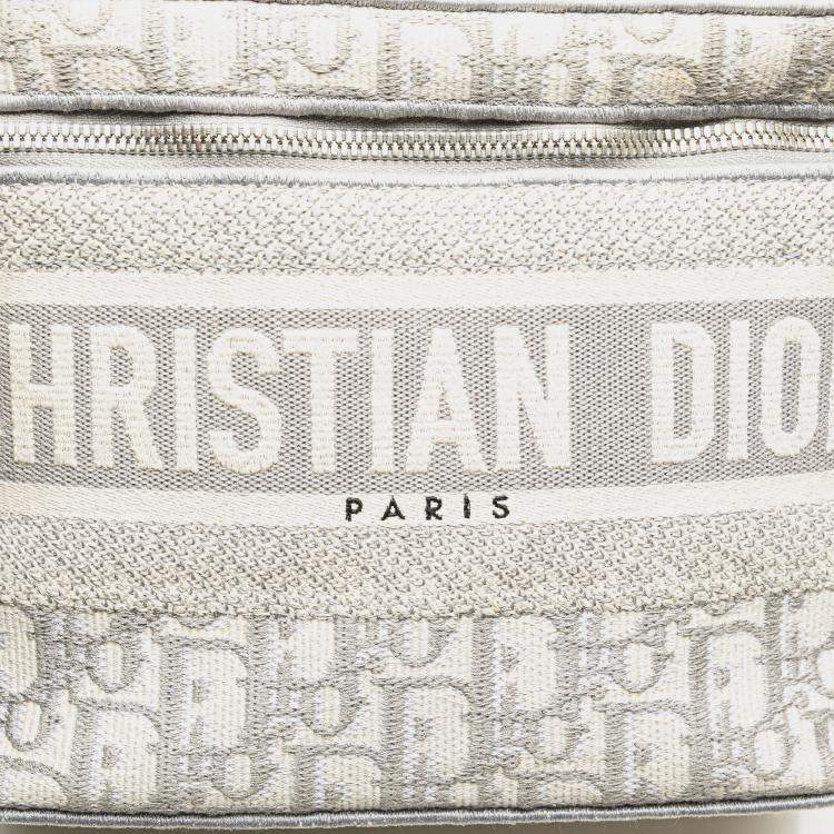 Pre Owned Dior Grey Oblique Canvas Diortravel Vanity Case
