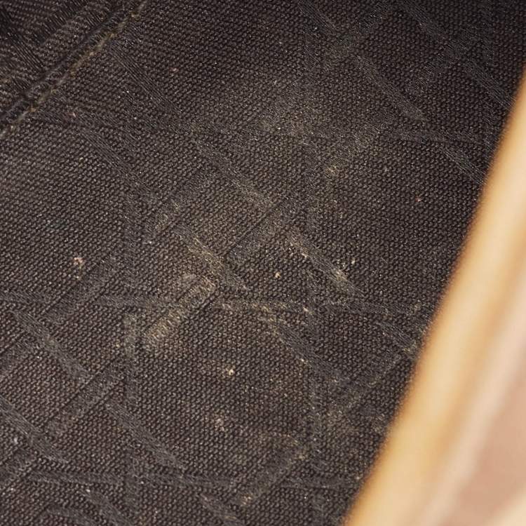 Pre Owned Dior Beige Cannage Leather Medium Lady Dior Tote