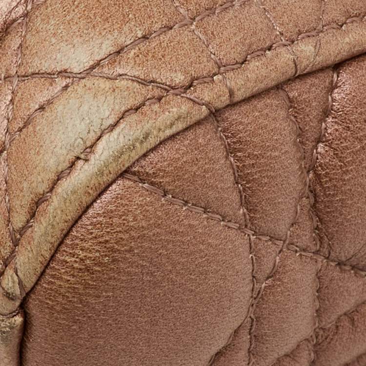 Pre Owned Dior Beige Cannage Leather Medium Lady Dior Tote