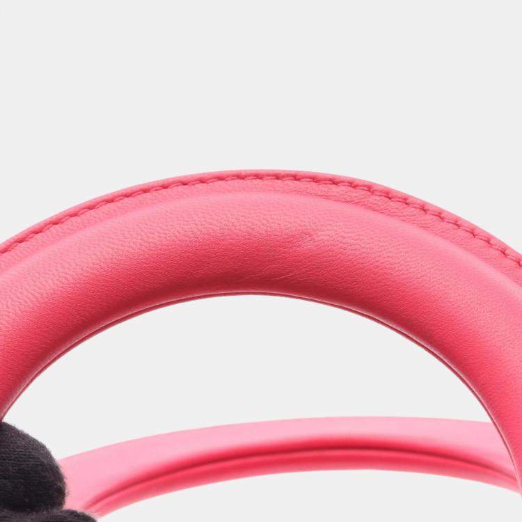 Pre Owned Christian Dior Dior Lady Small Cannage Handbag  Leather  Pink