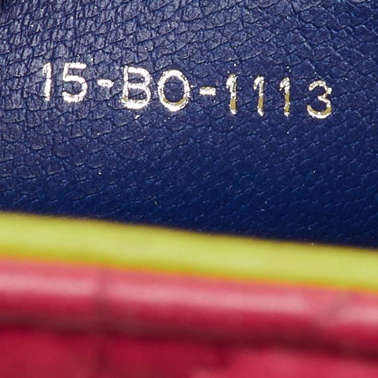 Pre Owned حقيبة يد توتس ديور ليدي ديور جلد كاناج متعدد الألوان كبيرة