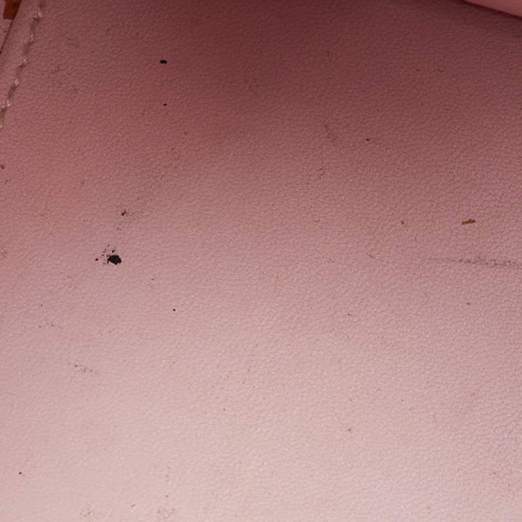 Pre Owned Dior Black Leather Flower Embroidered Medium Lady Dior Tote