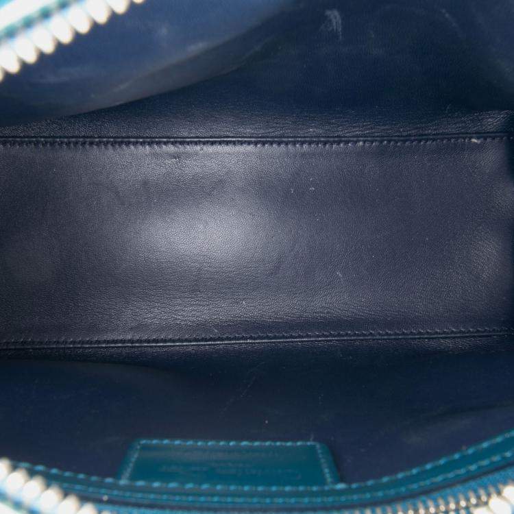 Pre Owned Dior Green Medium Patent Lady Dior