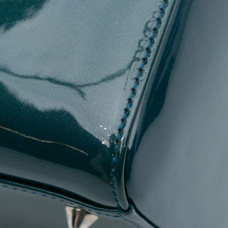 Pre Owned Dior Green Medium Patent Lady Dior