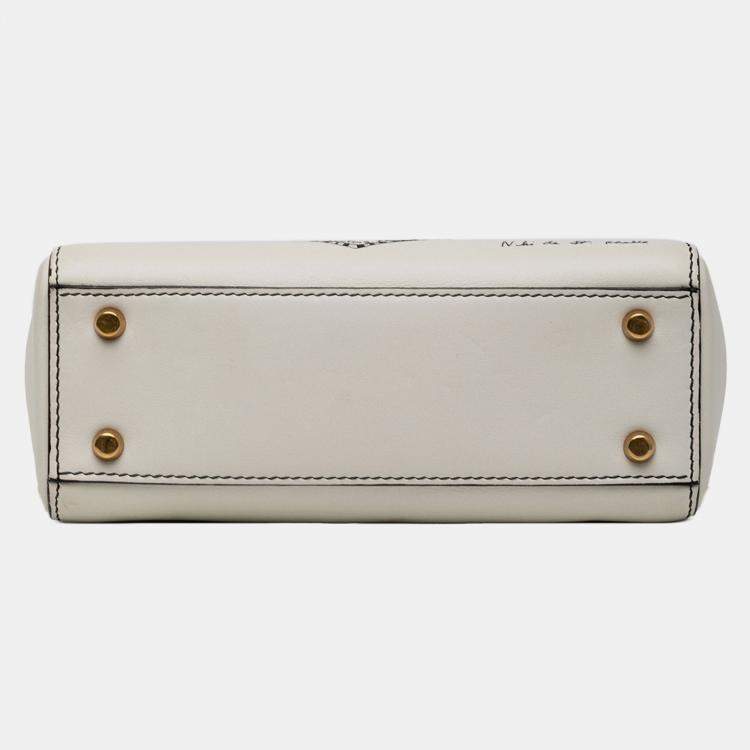 Pre Owned Dior White Niki de Saint Phalle Mini Calfskin Lady Dior