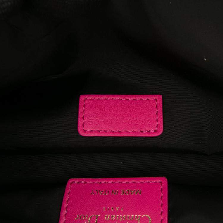 Pre Owned Dior Pink Medium Technical Fabric Toile de Jouy Reverse DiorTravel Nomad Pouch