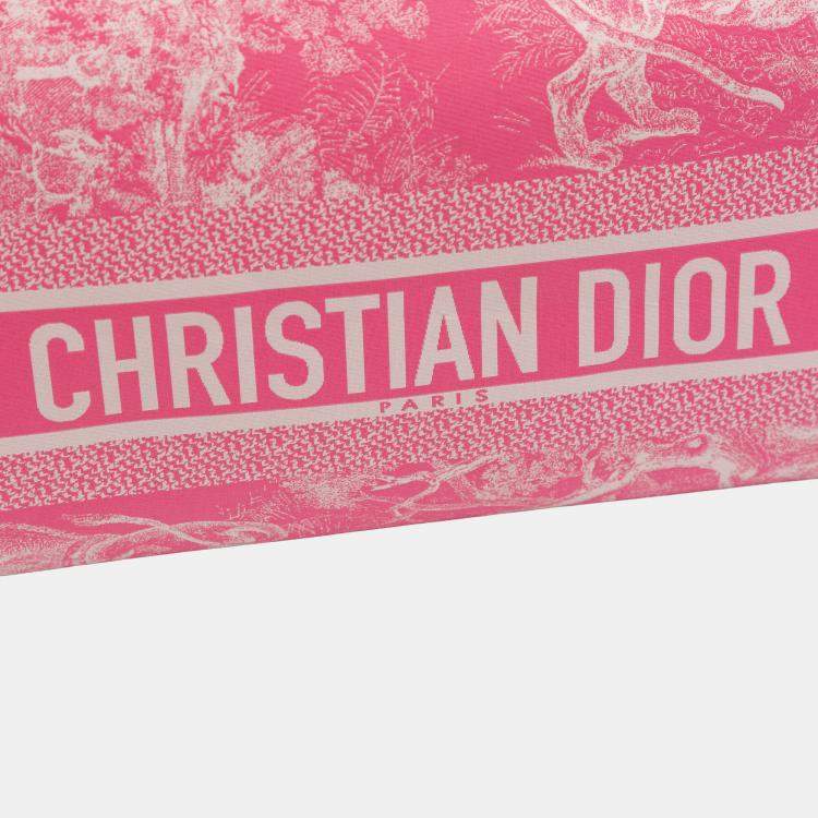 Pre Owned Dior Pink Medium Technical Fabric Toile de Jouy Reverse DiorTravel Nomad Pouch